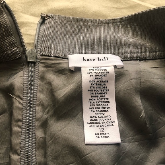 EUC Kate Hill Gray Pencil Skirt (12) - Picture 5 of 5